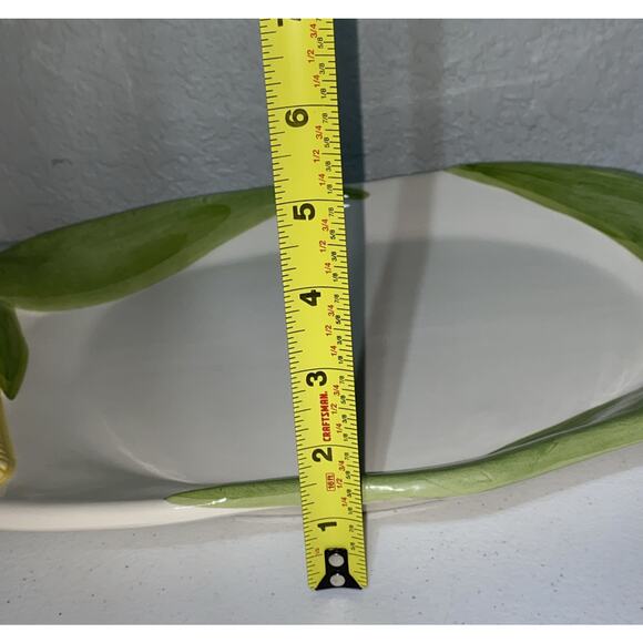 ELPA Alcobaca Corn Cob Harvest Summer Serving Platter Portugal 15" Handpainted - Picture 8 of 8